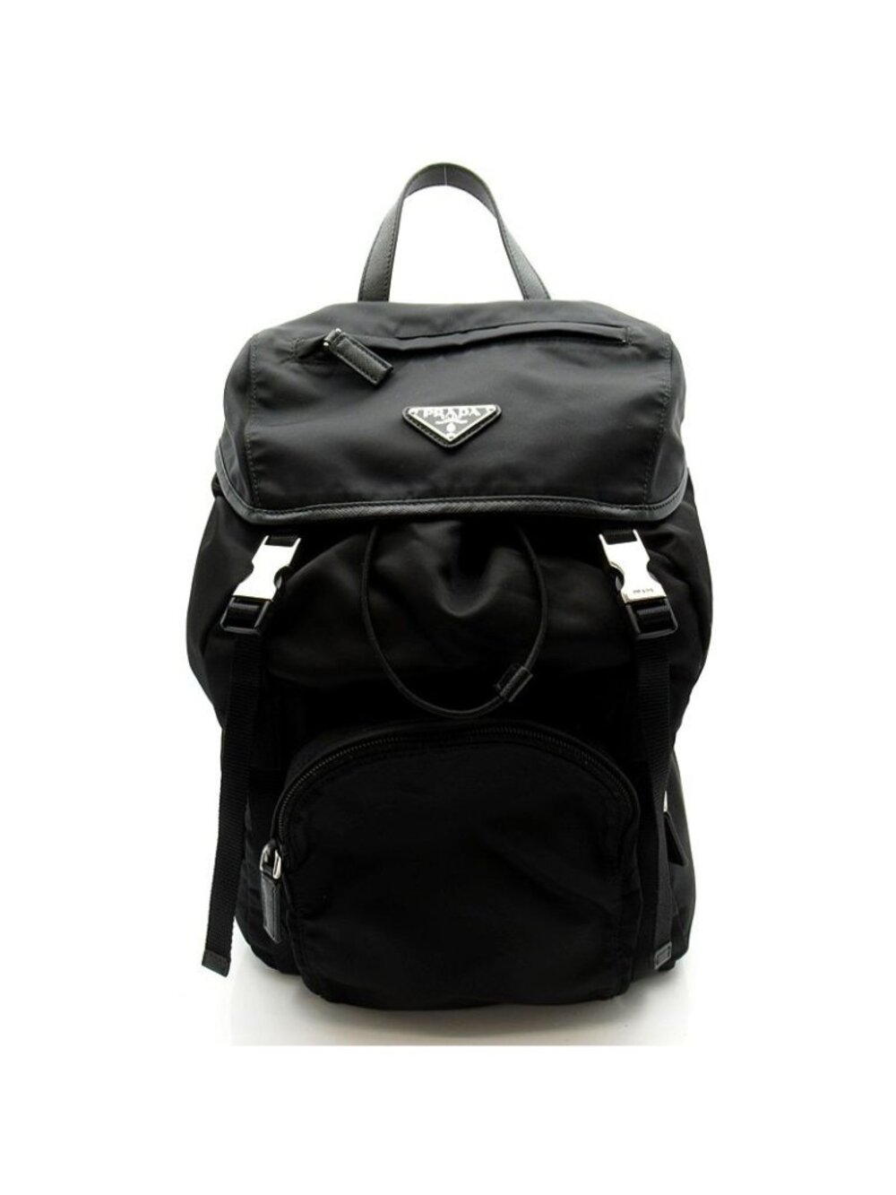 Prada Backpack Nylon Leather Black